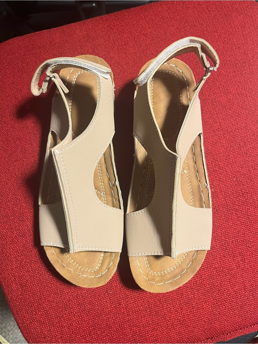 Neutral Beige Open-Toe Slingback Sandals for Women